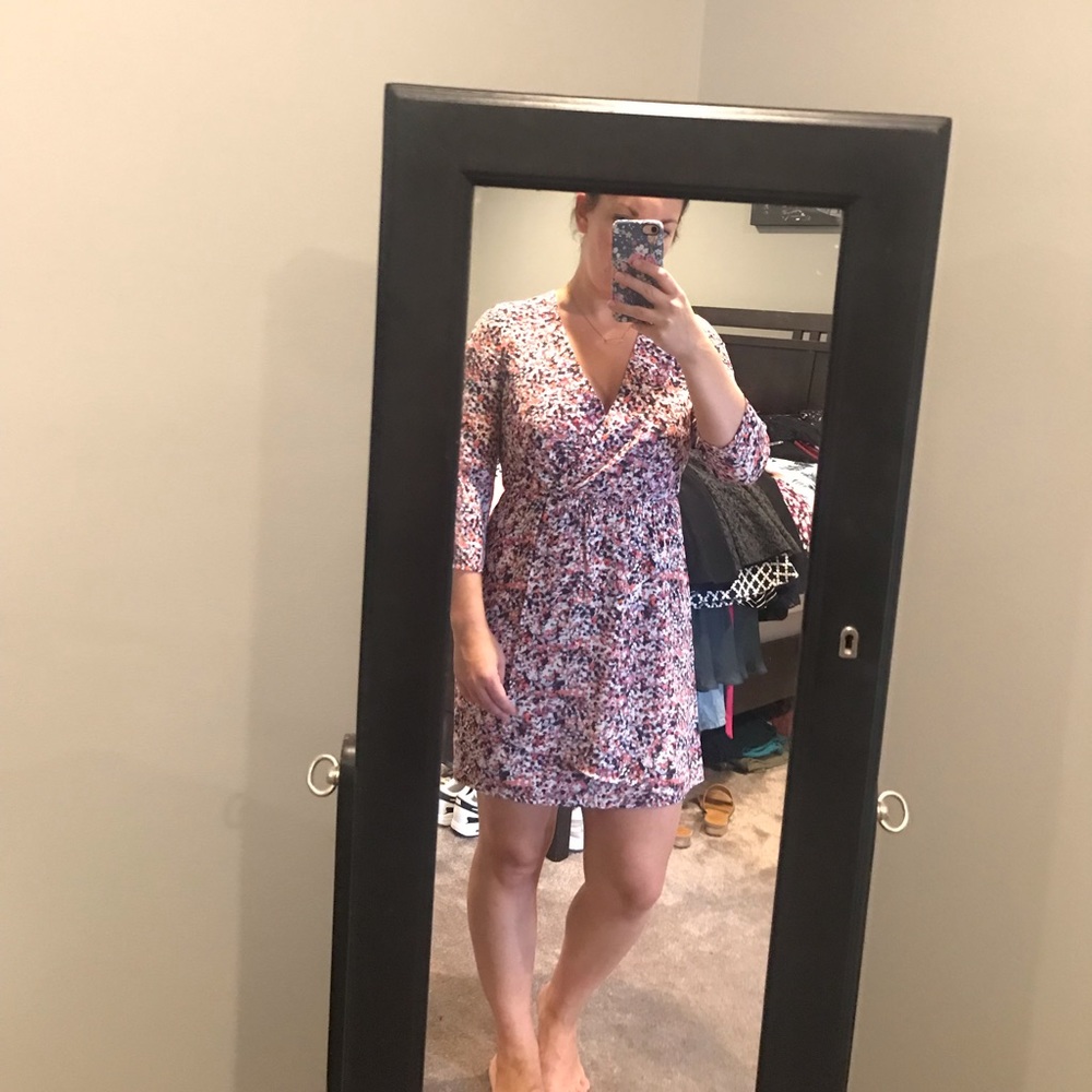 The limited speckled wrap dress